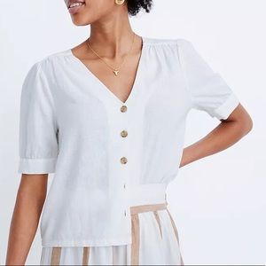 NWT Sm/Med madewell Plaza Linen top